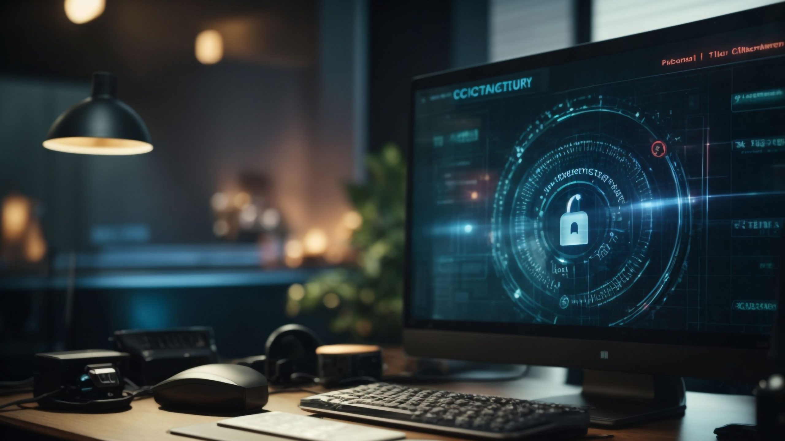 computador com um programa de cibersegurança -efacont